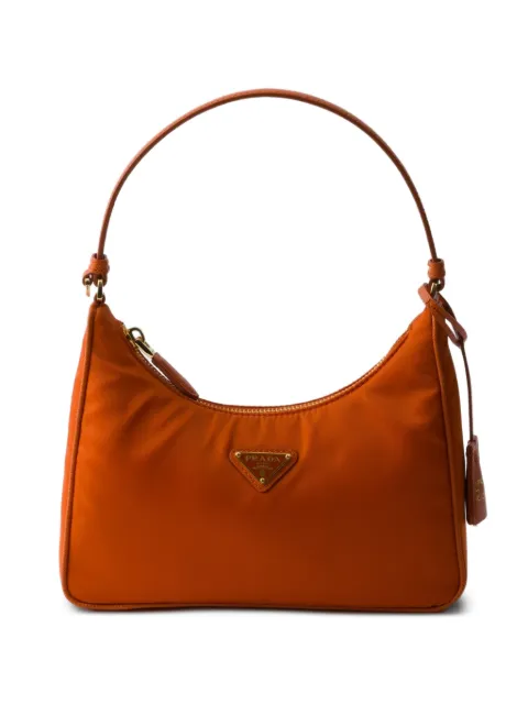 Prada mini Re-Edition 2005 zip shoulder bag Orange 1N204XR064