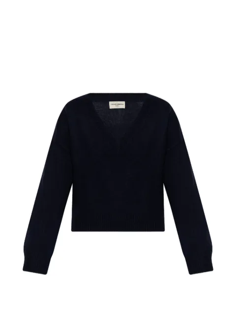 Officine Generale Misty V-neck sweater Blue S26WKNT303PRE