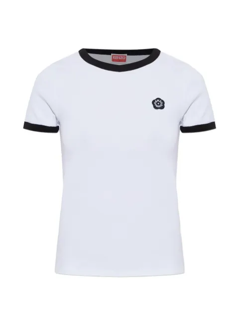 Kenzo contrast-trim T-shirt White FG52TS2174SJ