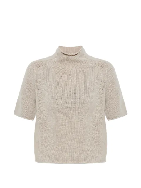 Lisa Yang ribbed short-sleeve knitted top Neutrals 2025150