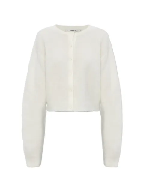 Gestuz press-stud cropped cardigan White 10910935