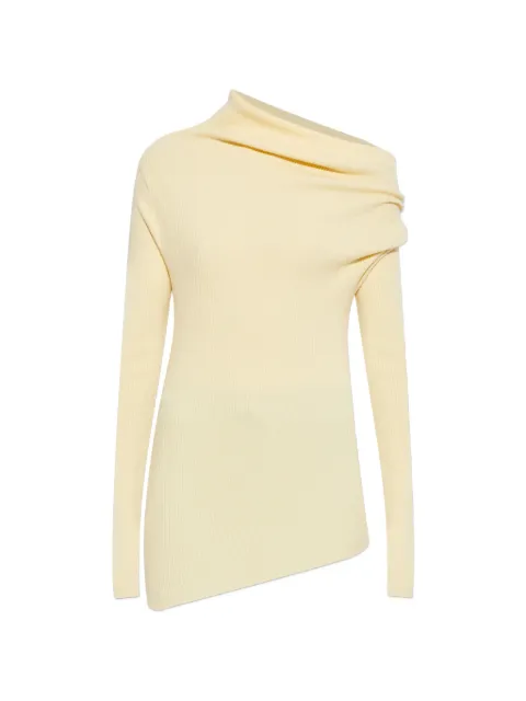 Lisa Yang Agie draped roll-neck knitted top Yellow 2026031