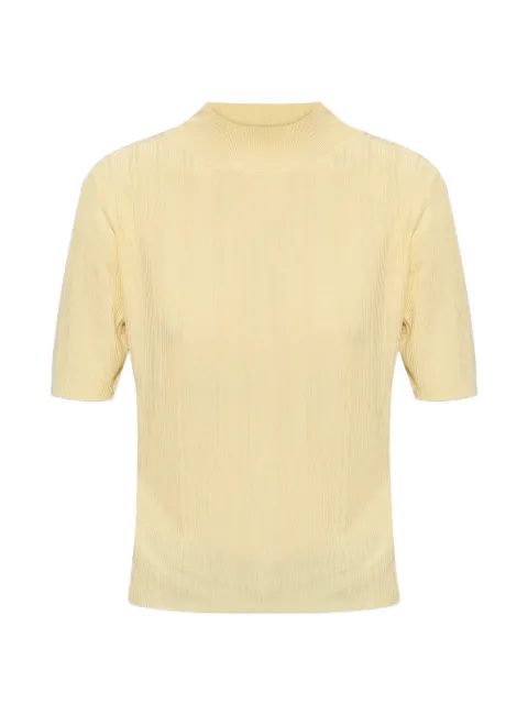 Officine Generale Laya ribbed short-sleeve T-shirt Yellow S26WKNT300PRE