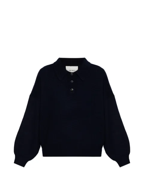 Lisa Yang Etta buttoned knitted top Blue 2026054
