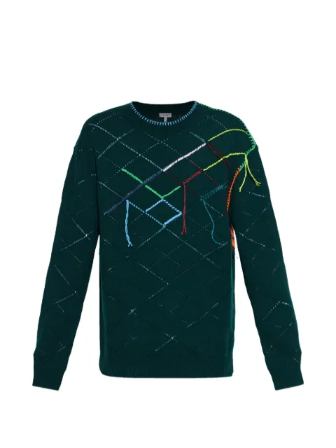 LOEWE multicolour intarsia sweater Green H526Y14KNG