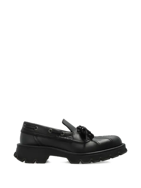 LOEWE lace-up lug-sole loafers Black M816284X91