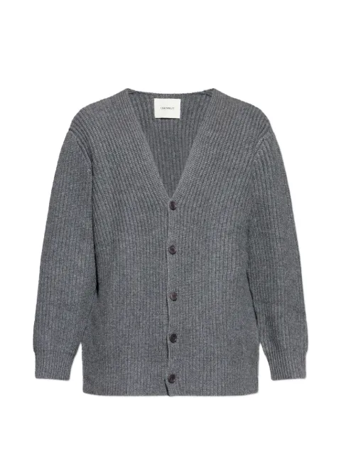Lisa Yang Leander ribbed button cardigan Grey 3026005