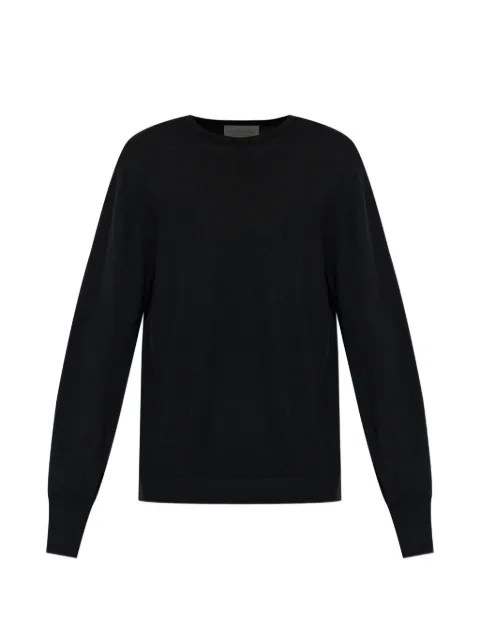 Officine Generale Nina crewneck long-sleeve sweater Black DLCXKNT305