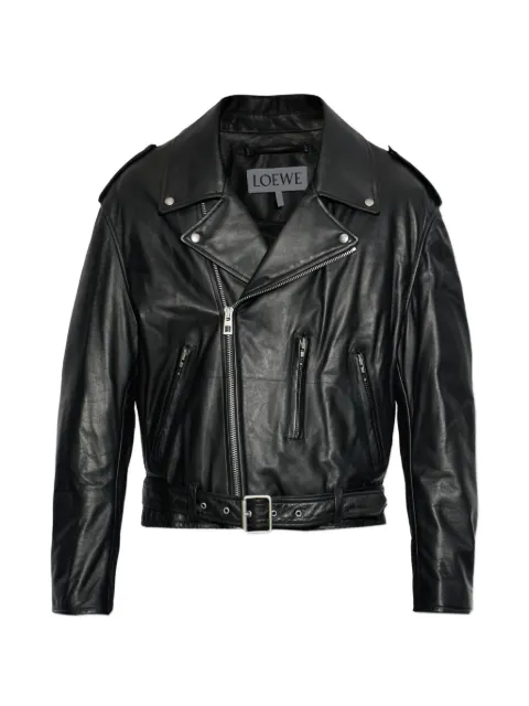 LOEWE belted leather jacket Black H526Y34LAK