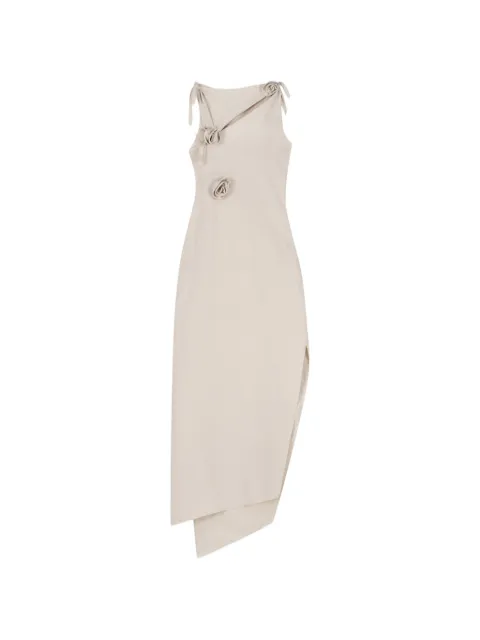 Coperni rosette knots flower gown maxi dress Neutrals COPR272F2060