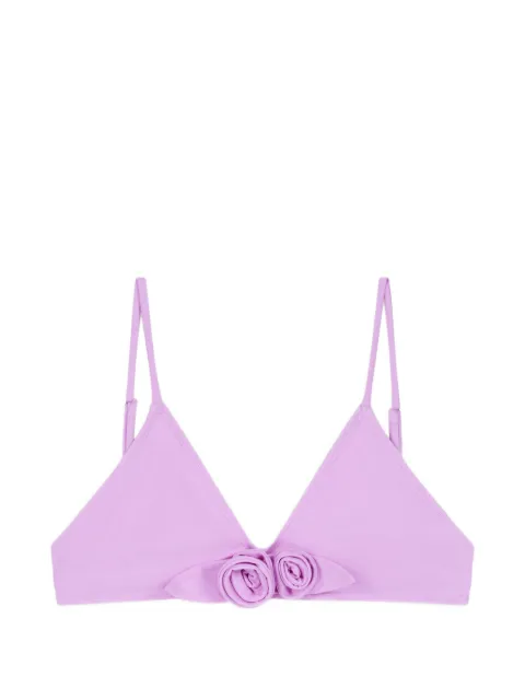 Coperni flower gathered bikini top Purple COPSW01F5021A