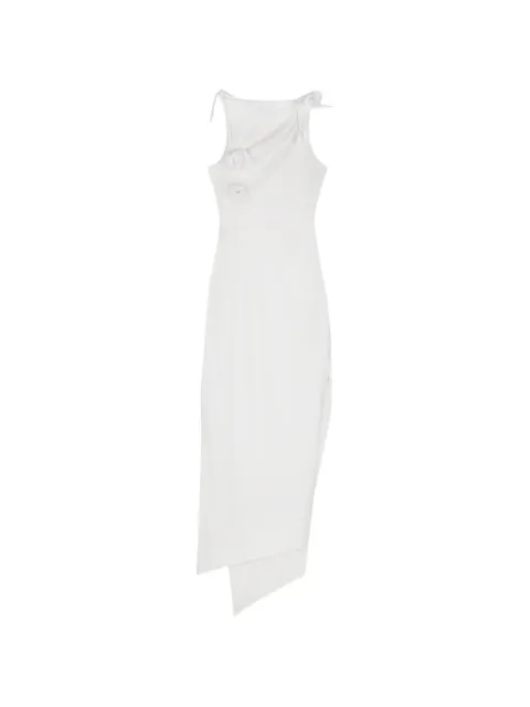 Coperni rosette knot asymmetric dress White COPR44F5021