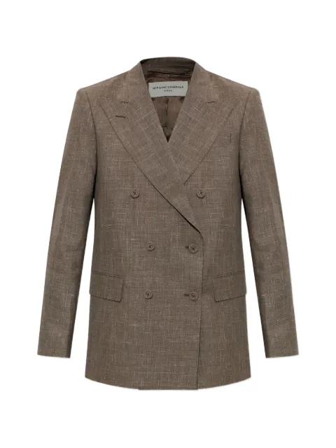 Officine Generale double-breasted blazer Brown S26WTLG402PRE