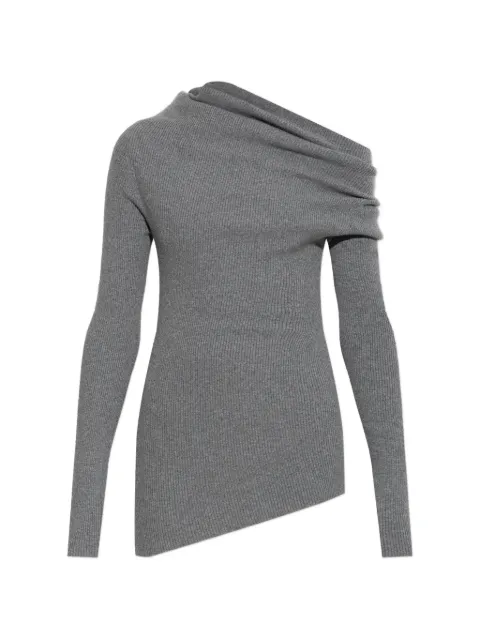 Lisa Yang Agie ribbed draped knitted top Grey 2026031