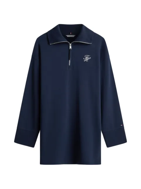 Tommy Hilfiger zip-up logo-detail mini dress Blue WW0WW48432