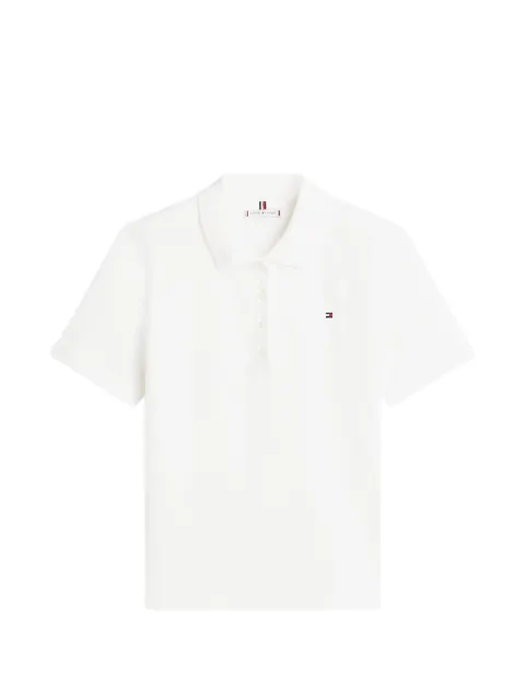Tommy Hilfiger collared short-sleeve polo top White WW0WW43224