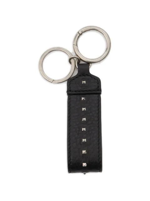 Valentino Garavani studded leather keyring Black YP0AW6PDX