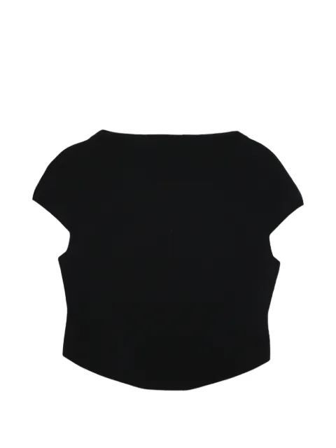 Cult Gaia Virginiana cap-sleeve T-shirt Black KT287268
