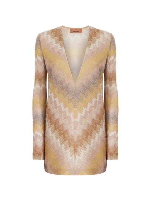 Missoni V-neck mini dress Neutrals DS26SG07BR014S