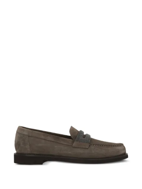 Brunello Cucinelli suede horsebit loafers Brown MZSFG3237C8769