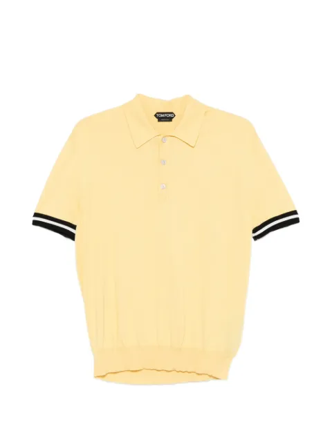 TOM FORD striped polo shirt Yellow KPS037YMC039