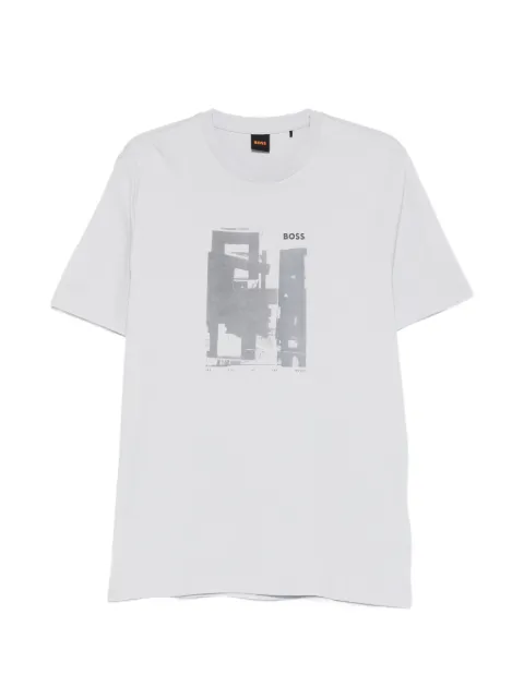 BOSS graphic-print T-shirt Grey 50556007