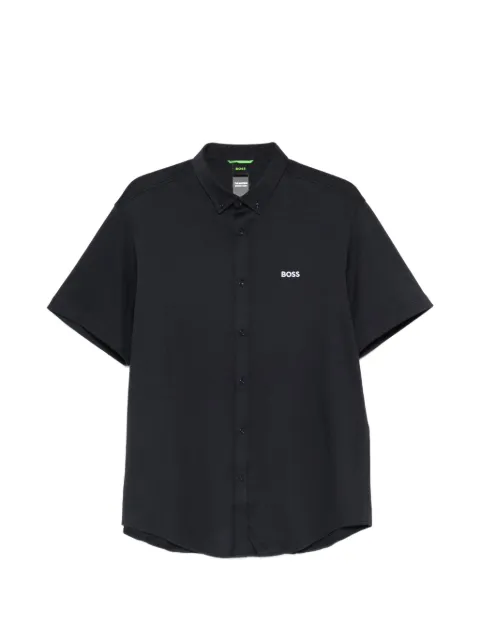 BOSS regular fit shirt in wrinkle-resistant cotton jersey Blue 50555951