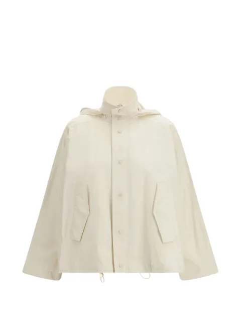 Fabiana Filippi hooded button-up parka coat Neutrals CTD266F247L790