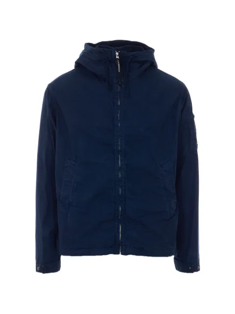 C.P. Company hooded patch logo jacket Blue 20CMOW075A110324G889