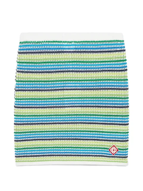 Casablanca striped logo mini skirt Green WSP26KW136401EXBC