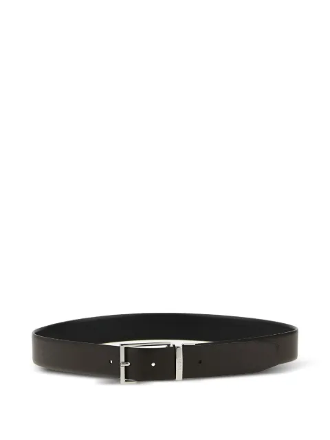 BOSS reversible Italian leather belt with two textures Brown 50537112