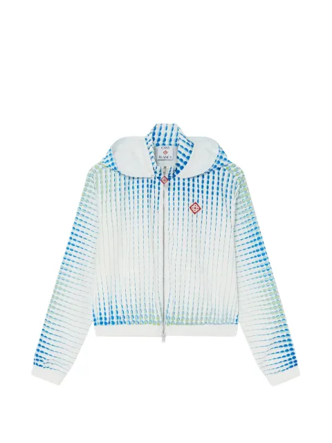 Casablanca hooded dotted jacket White WSP26JK45301