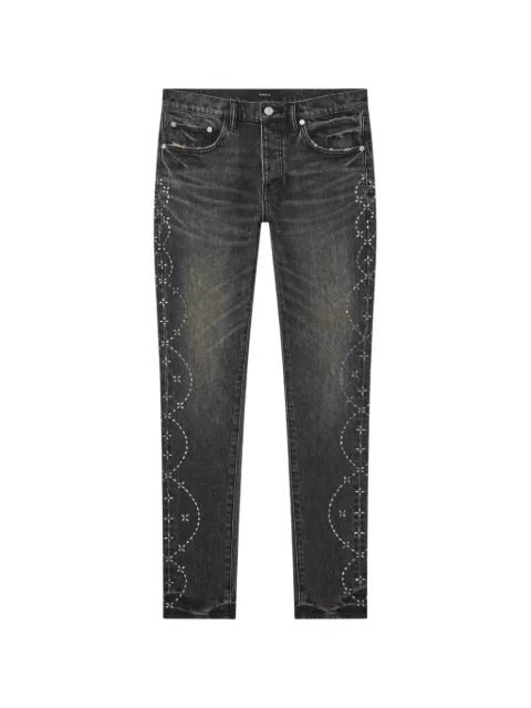 Purple Brand Skinny Twist Hotfix skinny jeans Grey P001STHW126