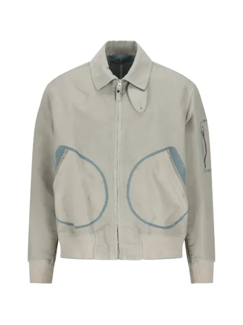 Massimo Osti Studio polo collar bomber jacket Neutrals MOW201A110686G904