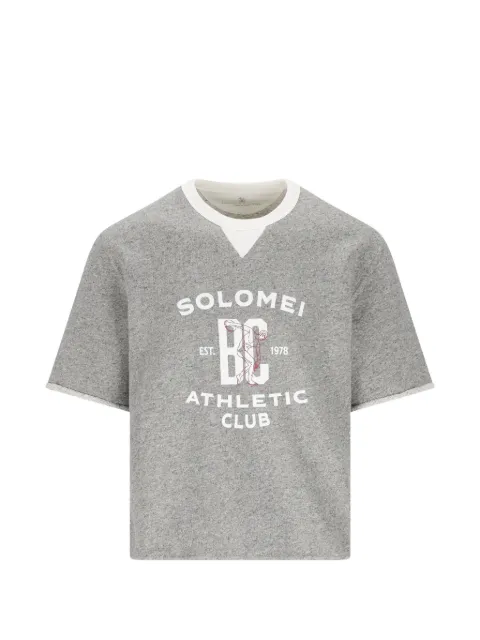 Brunello Cucinelli logo-print T-shirt Grey MR8313378GCDH41