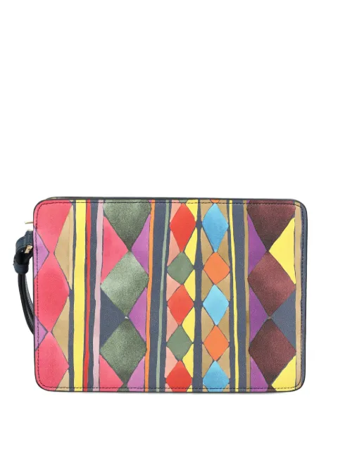 Christian Louboutin geometric-pattern clutch bag Pink 1265038M023