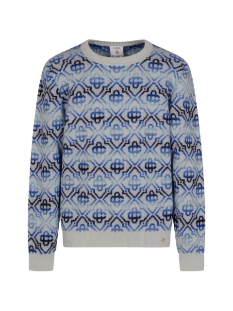 Casablanca monogram patterned sweater White MSP26KW116102