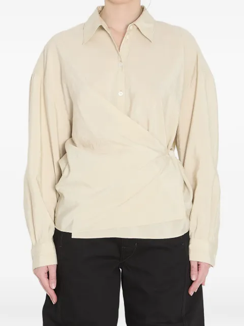 LEMAIRE twisted crinkled-effect shirt Neutrals SH1141LF1308