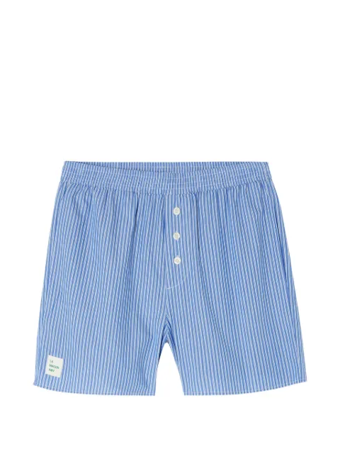 American Vintage Zatybay striped shorts Blue MZAT09AE26