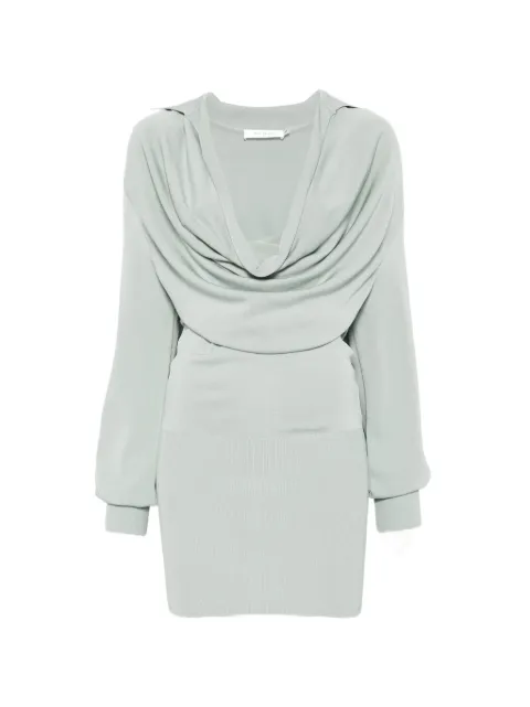 Aya Muse Vida cowl-neck dress Green AMSS2615