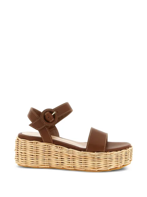 Gianvito Rossi Cestino leather sandals Brown G3267120RICCLN