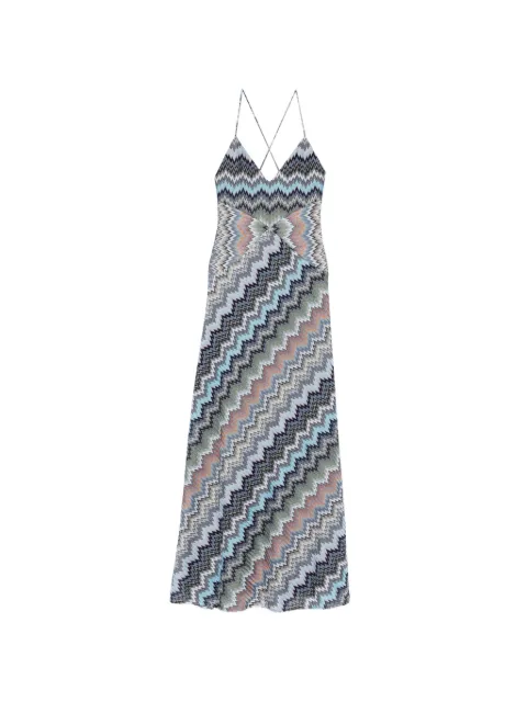Missoni chevron strap maxi dress Grey DS26SG29BR014T