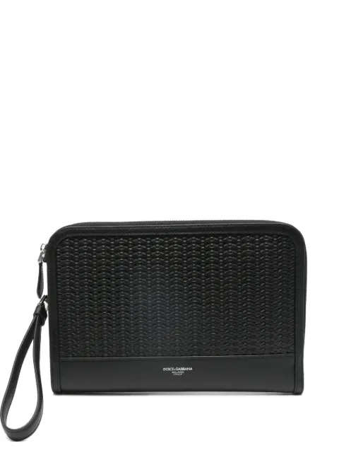 Dolce & Gabbana Atene plongé clutch bag Black BM2528AN419
