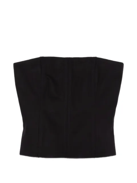 Veronique Leroy strapless zip-fastening top Black RBUS008