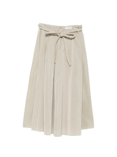 Veronique Leroy belted pleated skirt Neutrals NSKI433