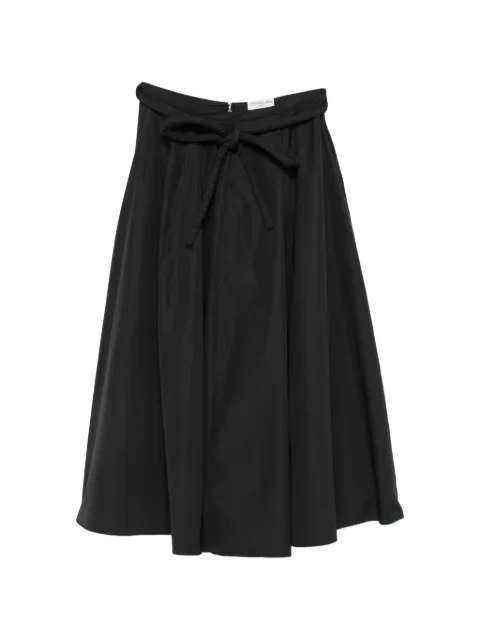 Veronique Leroy braided-tie flared skirt Black NSKI433