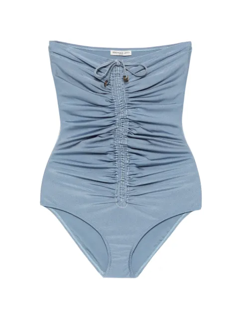 Veronique Leroy drawstring-detail swimsuit Blue LSW1420