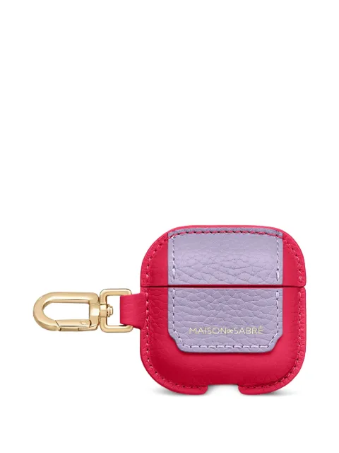 MAISON de SABRÉ leather AirPods 4 keyring case Pink AP4
