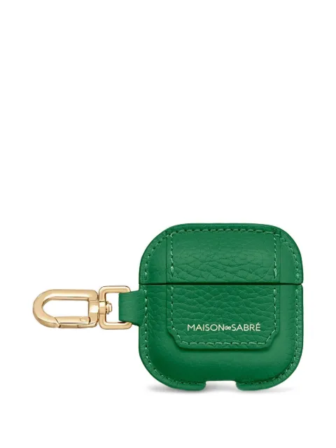 MAISON de SABRÉ leather AirPods 4 keyring case Green AP4