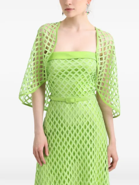 Gemy Maalouf strapless flared dress bolero Green GMR236930MD